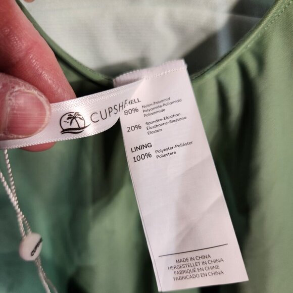 CUPSHE Ruched Crisscross Push-Up One Piece Swimsuit Women's. Medium - Picture 6 of 7